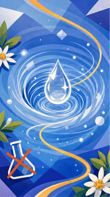 Shot 13 version B geometric clear-water vortex and colorless droplet